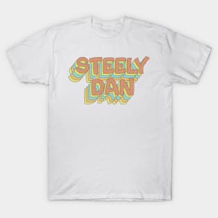 Steely Dan Retro Faded-Style Typography Design T-Shirt